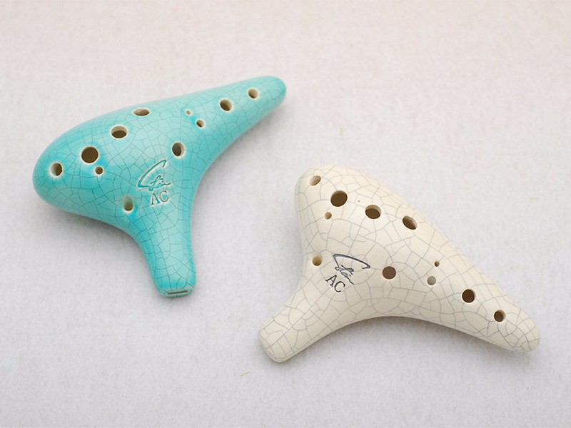 12孔圆头型裂纹陶笛