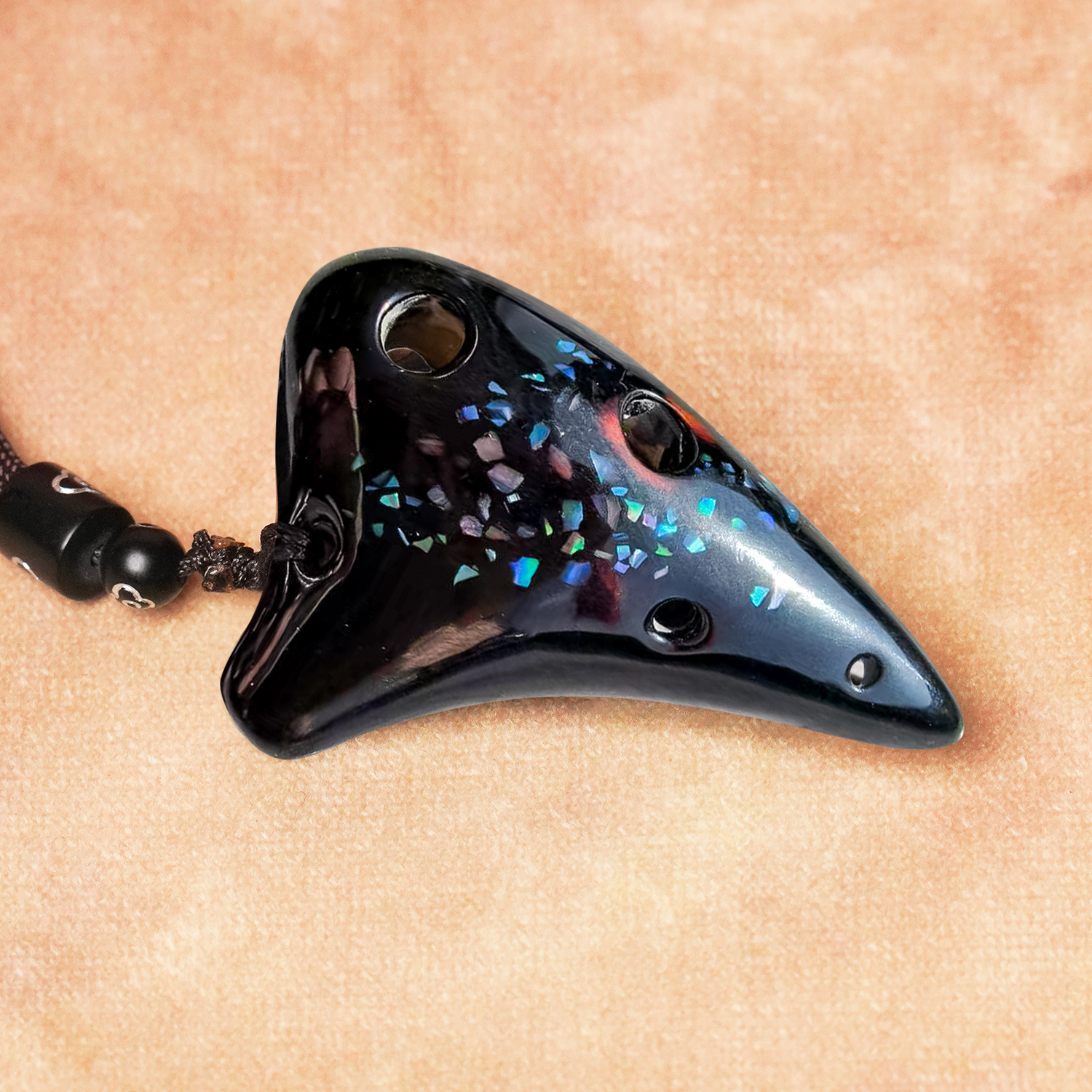 6孔大漆迷你陶笛