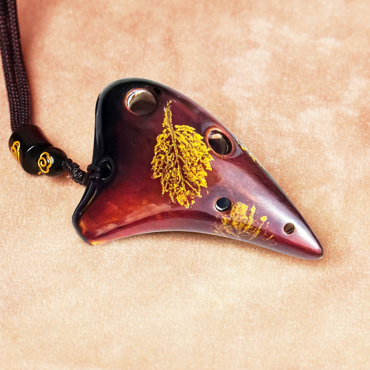 6孔大漆迷你陶笛