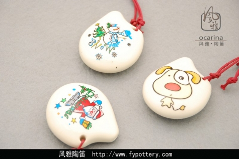 4孔练习笛-圣诞花纸系