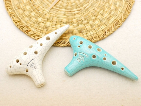 12孔圆头型裂纹陶笛