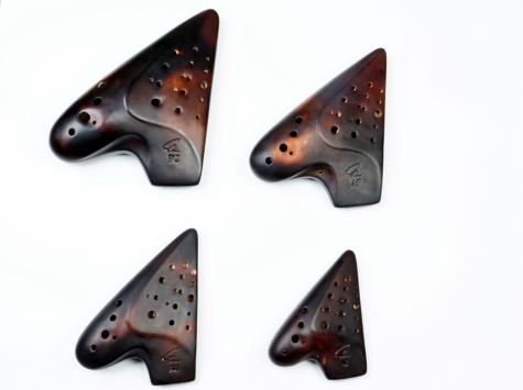 三管风雅型熏烧陶笛